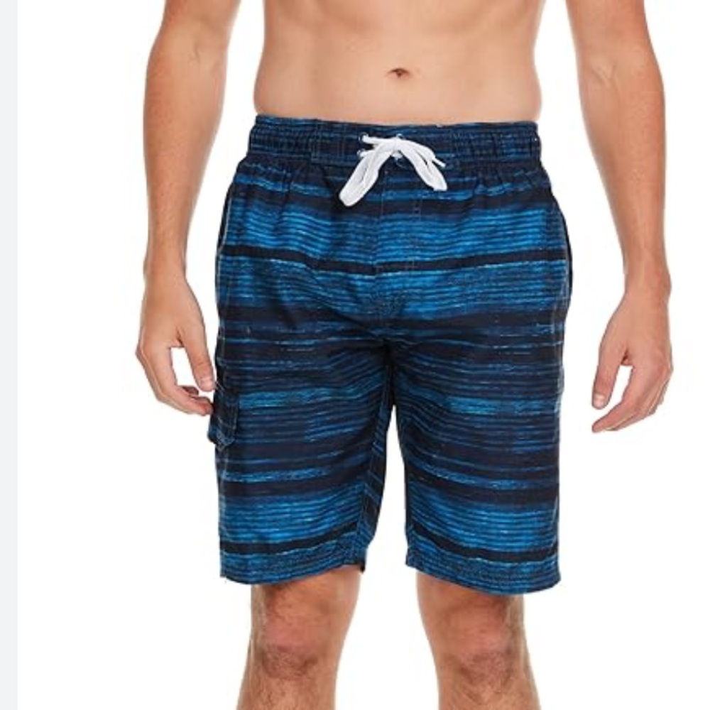 BNWT Kanu Surf boys Jetstream Stripe Quick Dry Beach Board Shorts Swim Trunk  CB